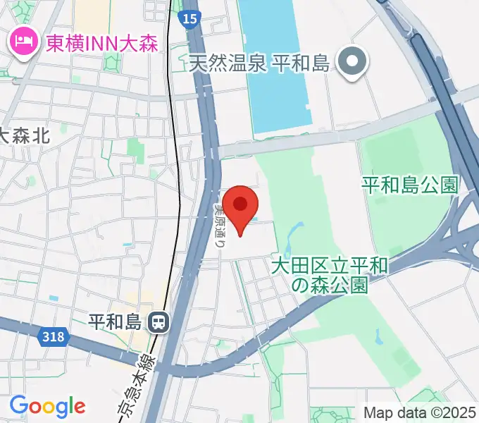 大森スポーツセンターの地図