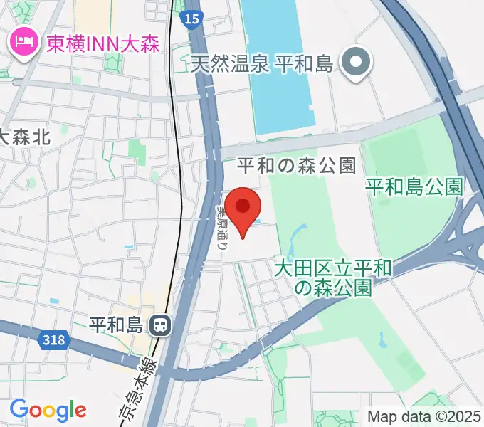 大森スポーツセンターの地図
