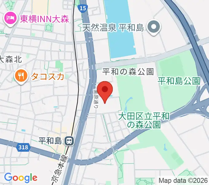 大森スポーツセンターの地図