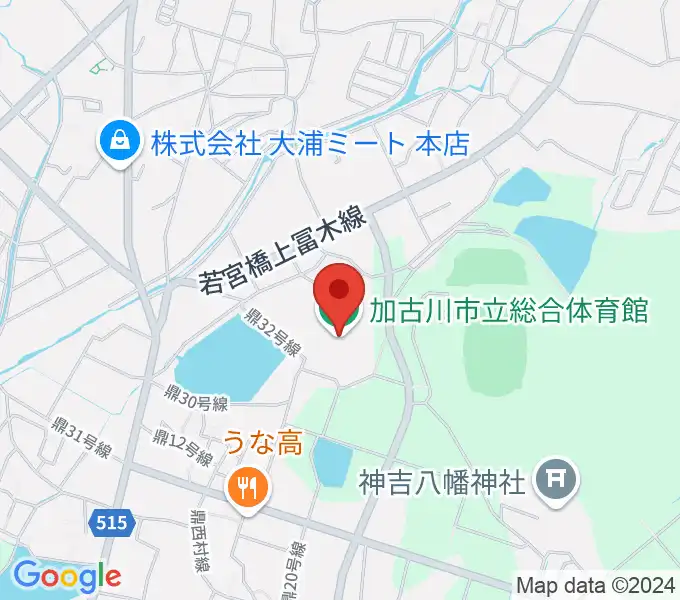 加古川市立総合体育館の地図