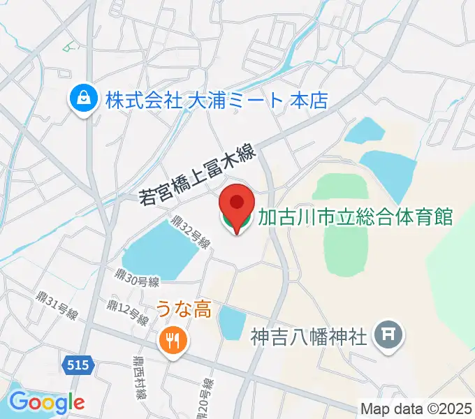 加古川市立総合体育館の地図