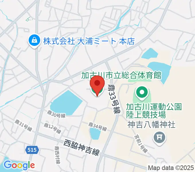 加古川市立総合体育館の地図