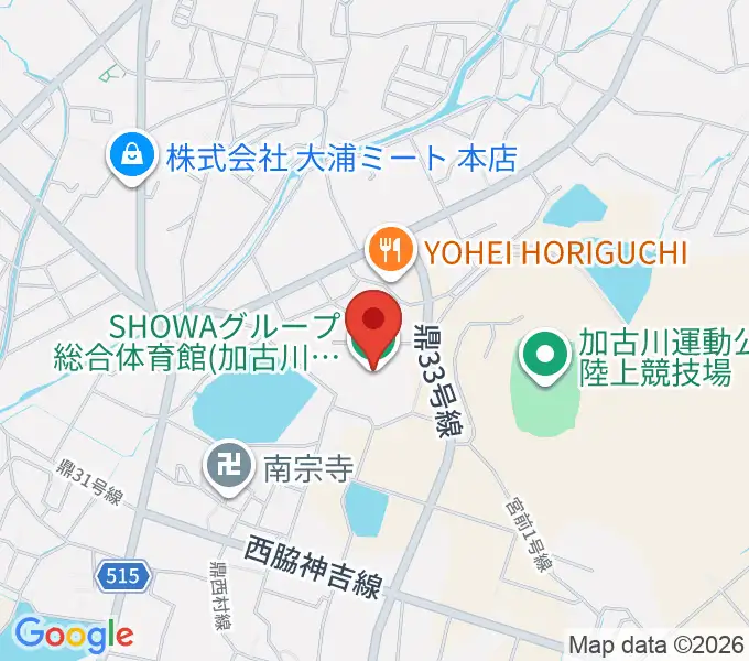 SHOWAグループ総合体育館の地図