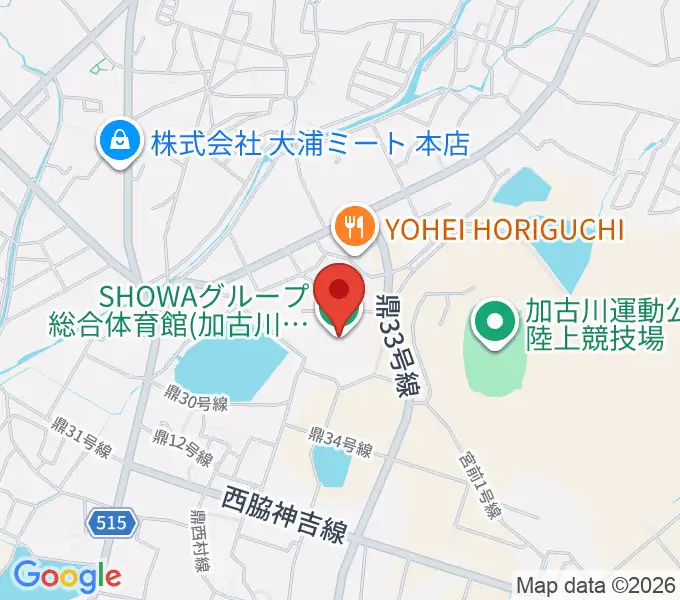 SHOWAグループ総合体育館の地図