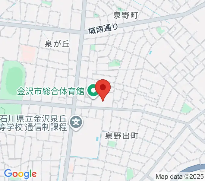 金沢市総合体育館の地図