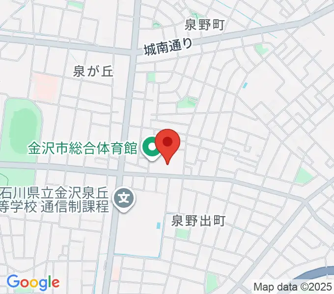 金沢市総合体育館の地図