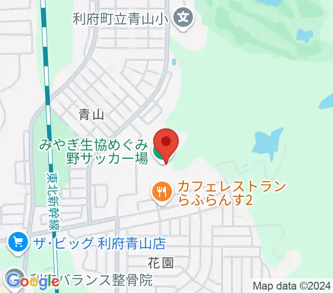 みやぎ生協めぐみ野サッカー場の地図