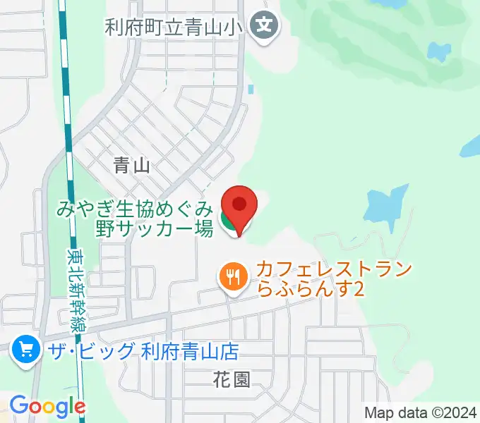 みやぎ生協めぐみ野サッカー場の地図