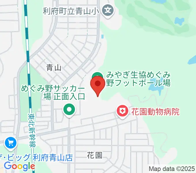 みやぎ生協めぐみ野サッカー場の地図