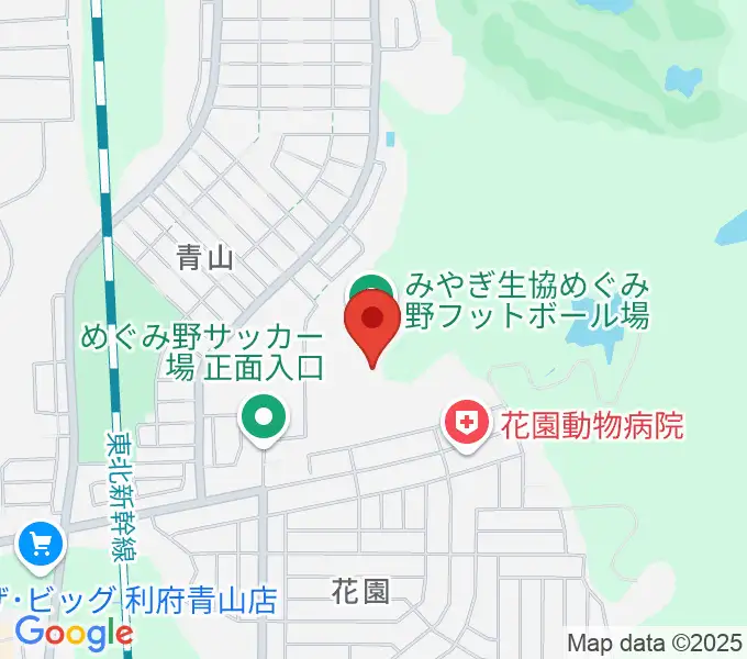 みやぎ生協めぐみ野サッカー場の地図