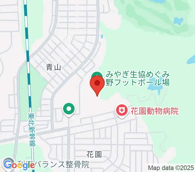 みやぎ生協めぐみ野サッカー場の地図