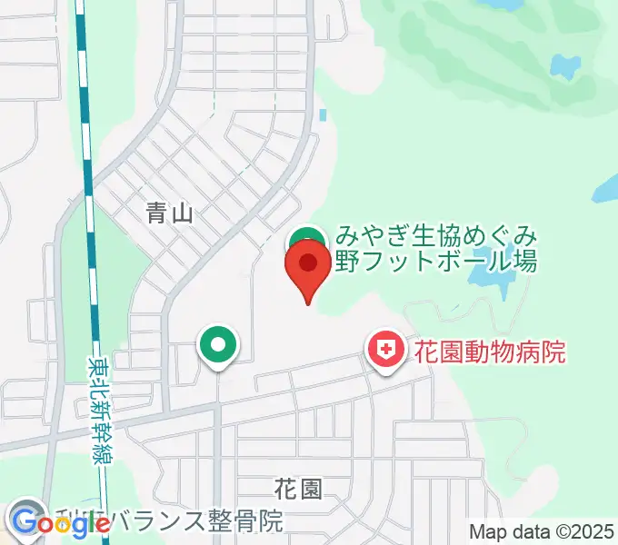 みやぎ生協めぐみ野サッカー場の地図