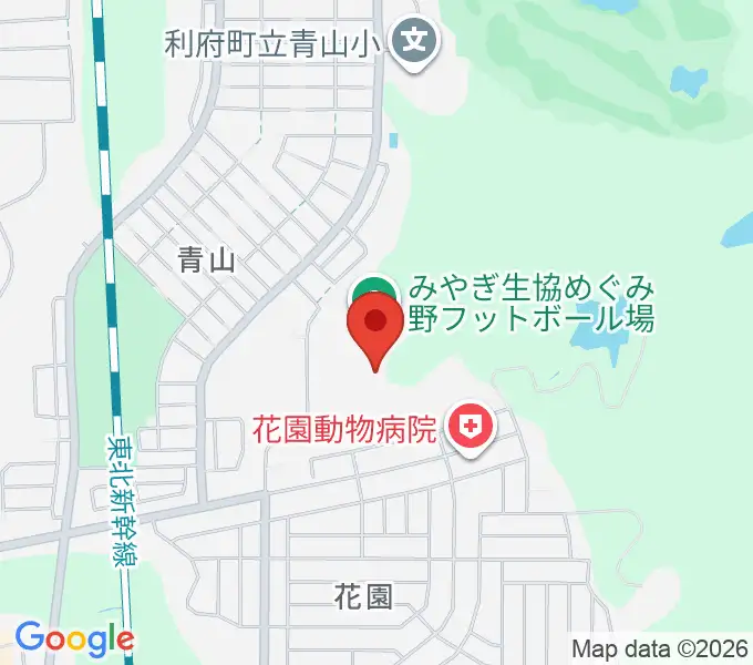 みやぎ生協めぐみ野サッカー場の地図