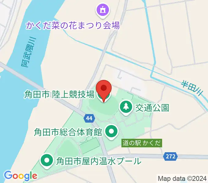 角田市陸上競技場の地図