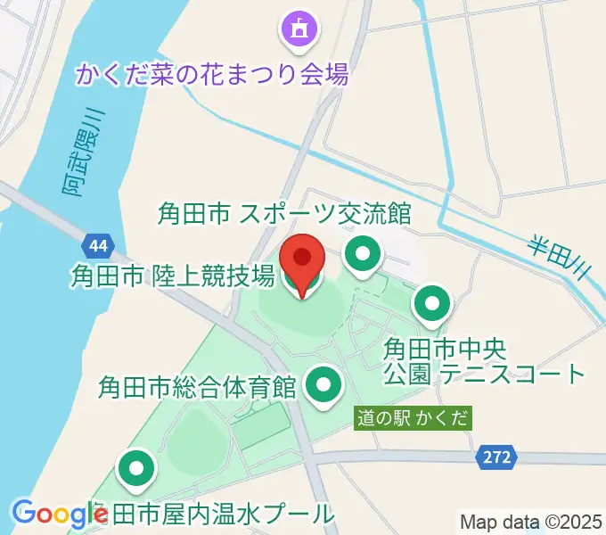 角田市陸上競技場の地図