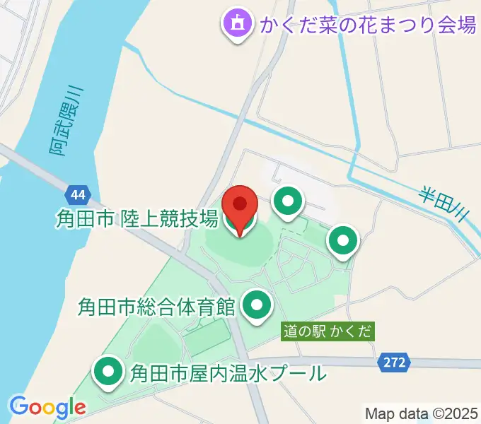 角田市陸上競技場の地図