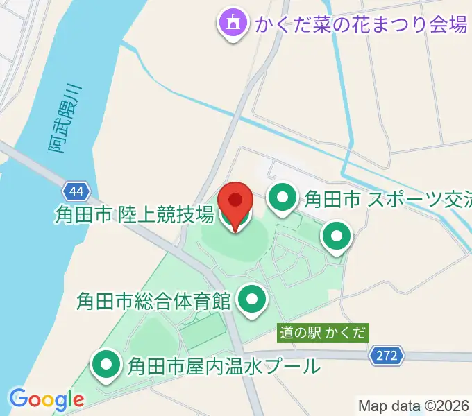 角田市陸上競技場の地図