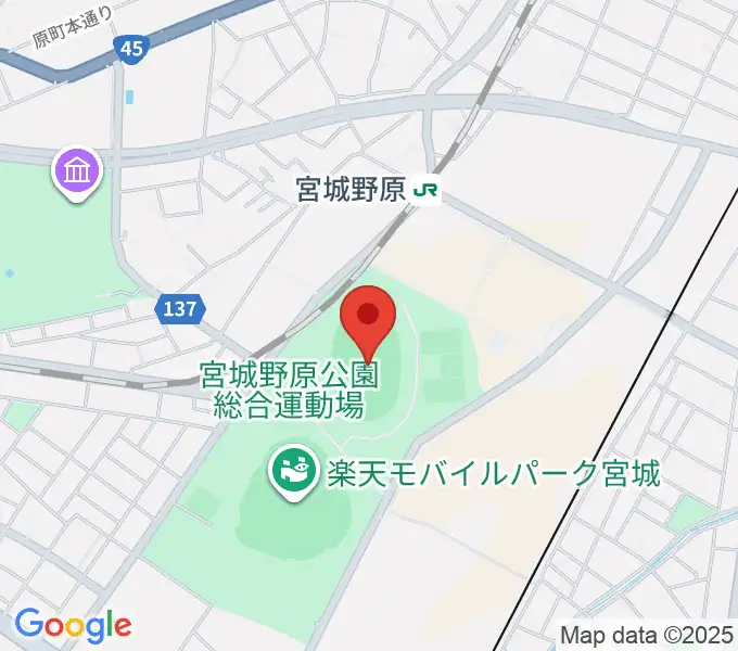 弘進ゴムアスリートパーク仙台の地図