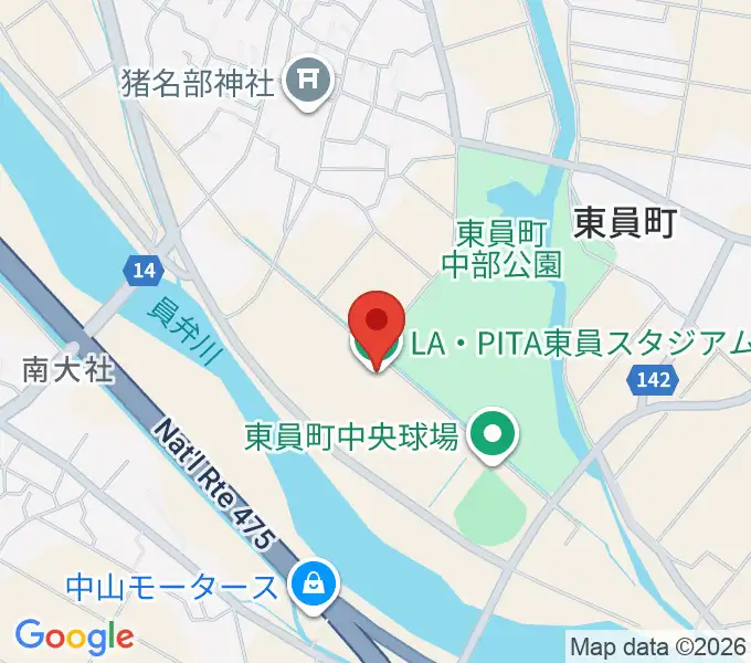 BASICスタジアム東員の地図