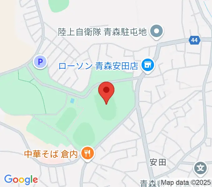 青森県総合運動公園 旧陸上競技場・旧補助競技場の地図