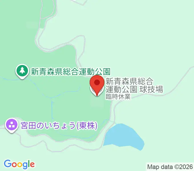 新青森県総合運動公園球技場の地図