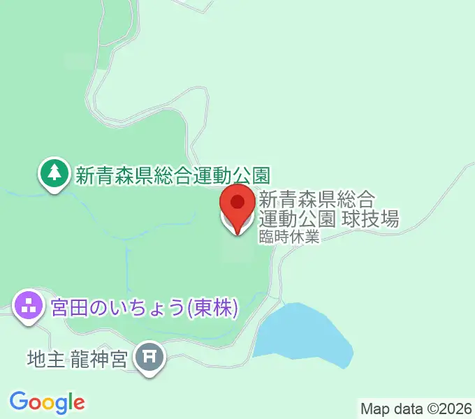 新青森県総合運動公園球技場の地図