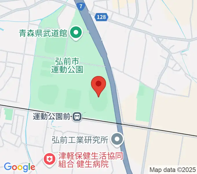 弘前市運動公園陸上競技場の地図