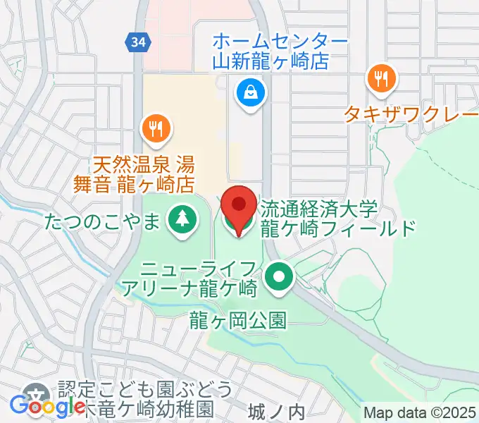 流通経済大学龍ケ崎フィールドの地図