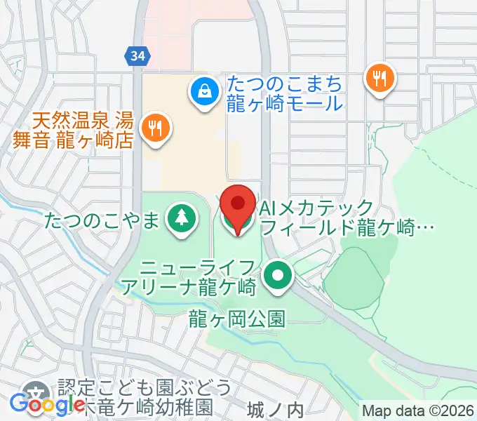 AIメカテックフィールド龍ケ崎の地図