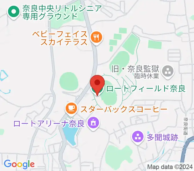 ロートフィールド奈良の地図