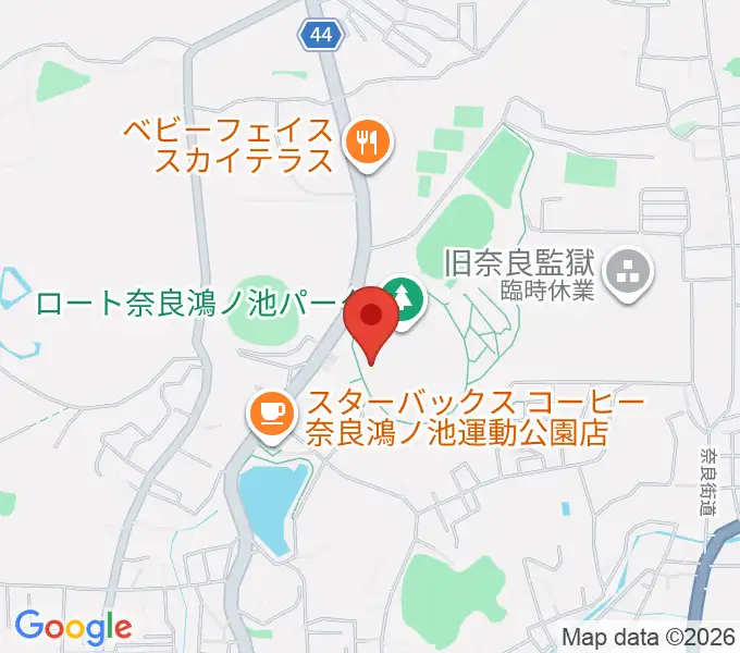 ロートフィールド奈良の地図