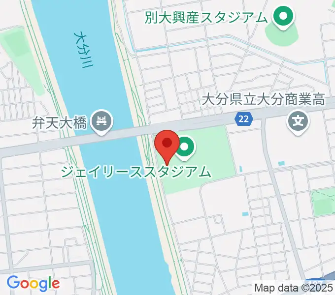 ジェイリーススタジアムの地図