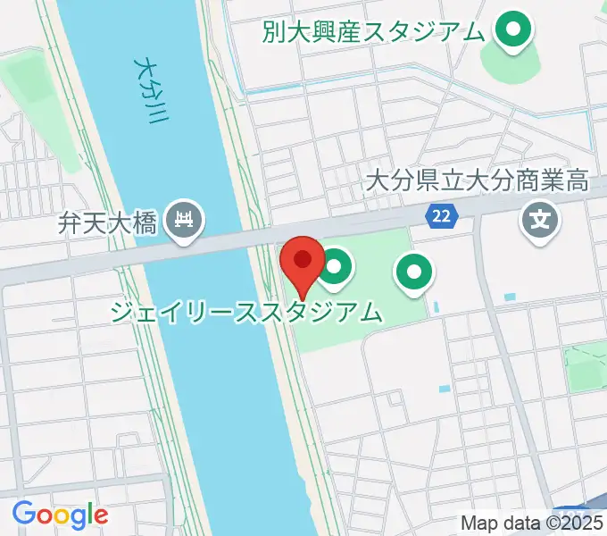 ジェイリーススタジアムの地図