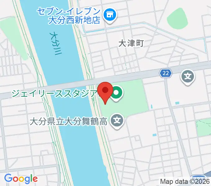 ジェイリーススタジアムの地図