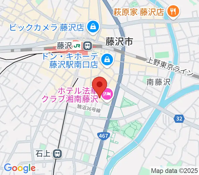 太陽ぬ荘スタジオの地図