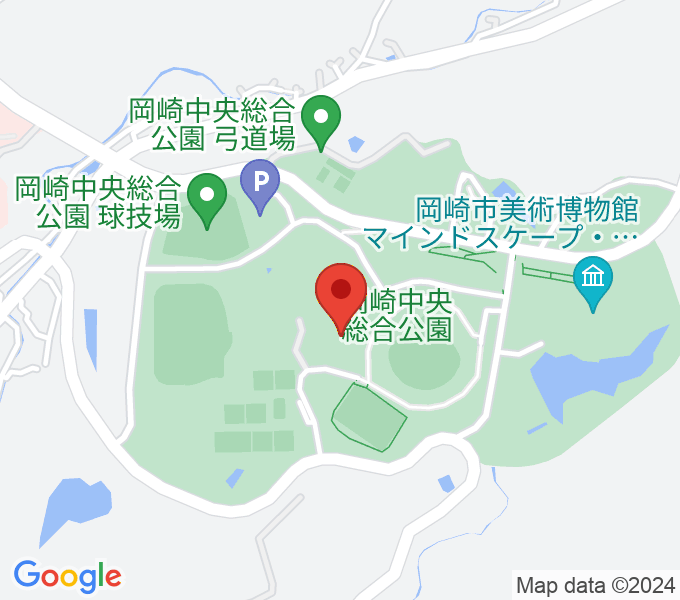 岡崎中央総合公園総合体育館の場所