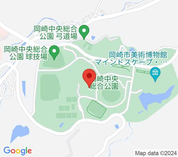 岡崎中央総合公園総合体育館の場所