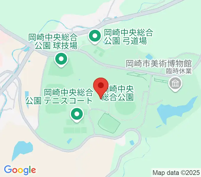 岡崎中央総合公園総合体育館の地図