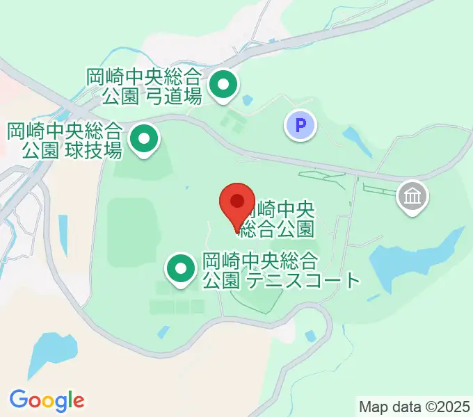 岡崎中央総合公園総合体育館の地図