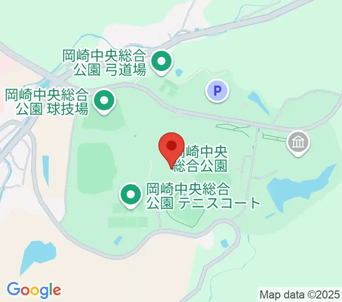 岡崎中央総合公園総合体育館の地図