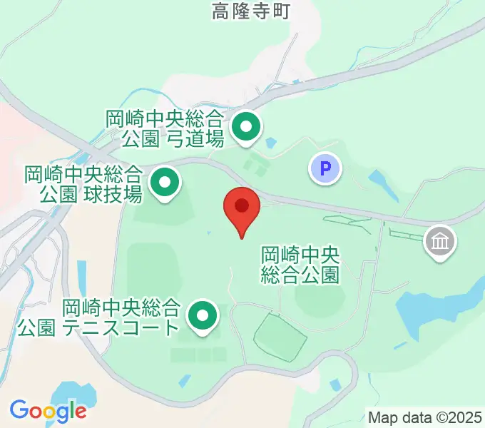 岡崎中央総合公園 武道館の地図