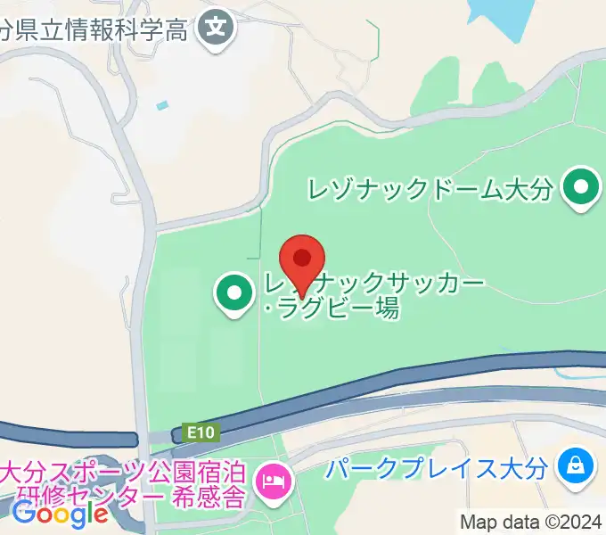 クラサスサッカー・ラグビー場の地図