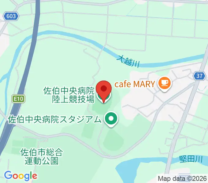 佐伯中央病院陸上競技場の地図