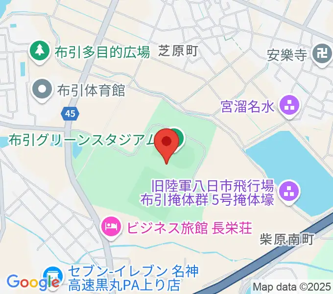 布引グリーンスタジアムの地図