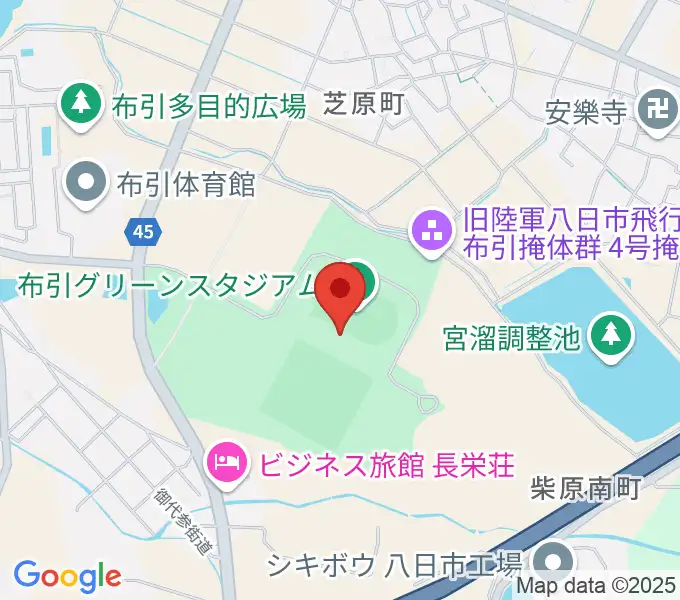 布引グリーンスタジアムの地図