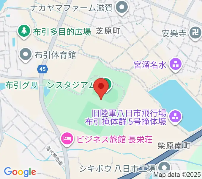 布引グリーンスタジアムの地図