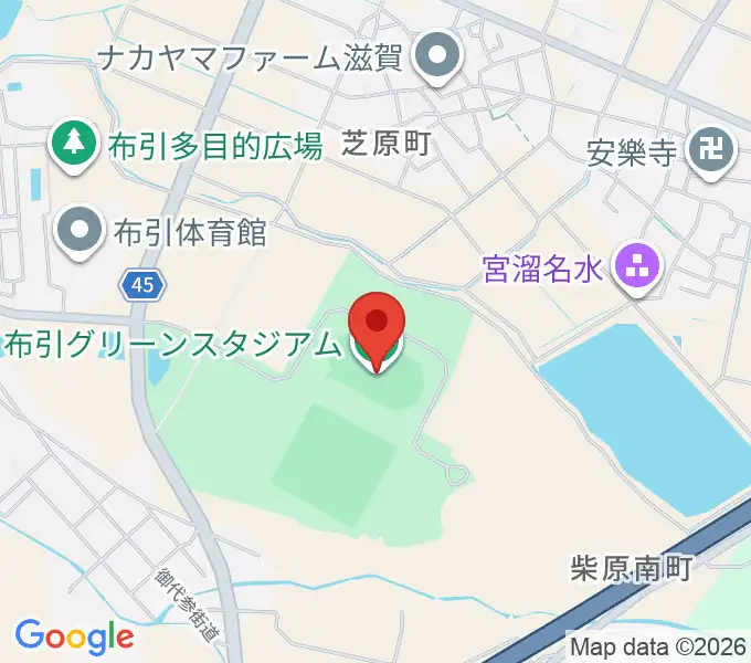 布引グリーンスタジアムの地図