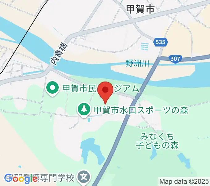 甲賀市水口スポーツの森陸上競技場の地図