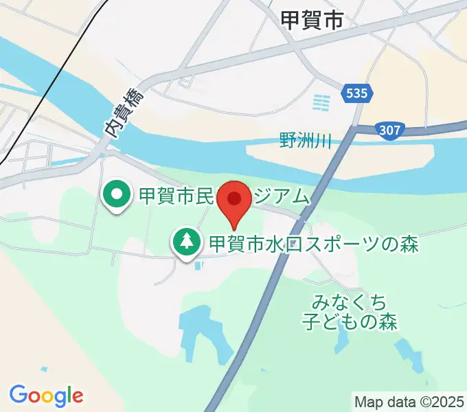 甲賀市水口スポーツの森陸上競技場の地図