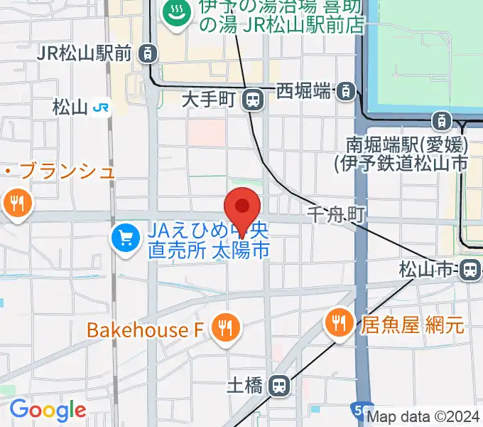 松山市総合コミュニティセンター体育館の地図